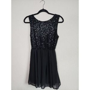 charming charlie sequins & chiffon dress